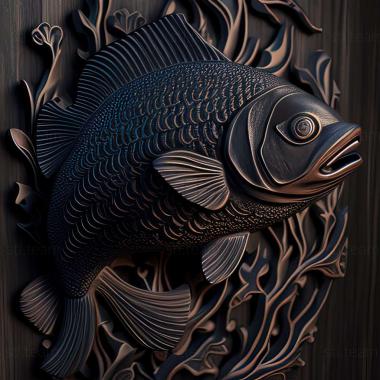 3D model Black mar fish (STL)